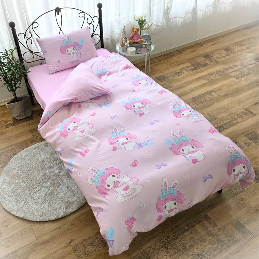 マイメロ 平成コギャル 洗える肌掛けふとん 掛け布団 マイメロディ サンリオ Amazon｜サンリオ(SANRIO) マイメロディ 布団カバー3点セット